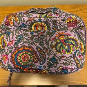 Vera Bradley Quilted Floral Cosmetic Pouch in Purple Multi